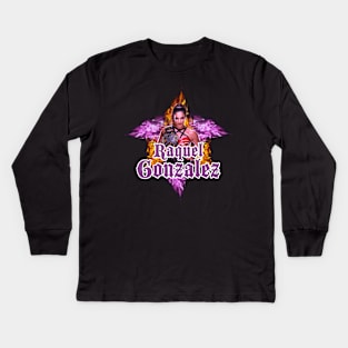 Raquel Gonzalez // WWE FansArt Kids Long Sleeve T-Shirt